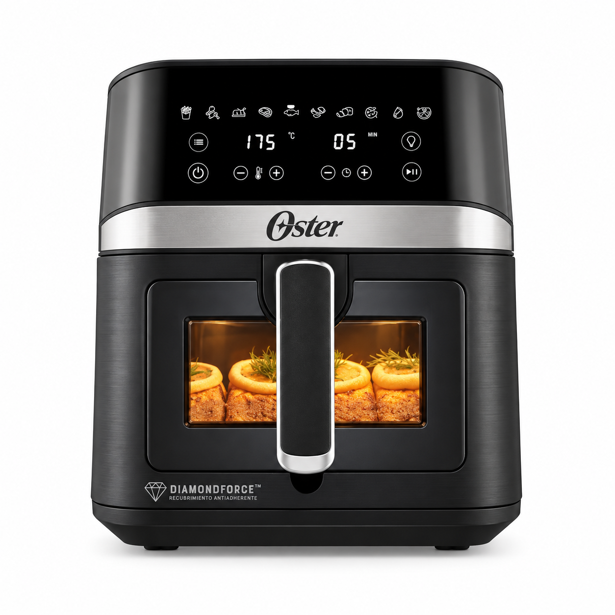 Freidora de Aire Digital Oster DiamondForce 6 L con 10 Programas Automáticos