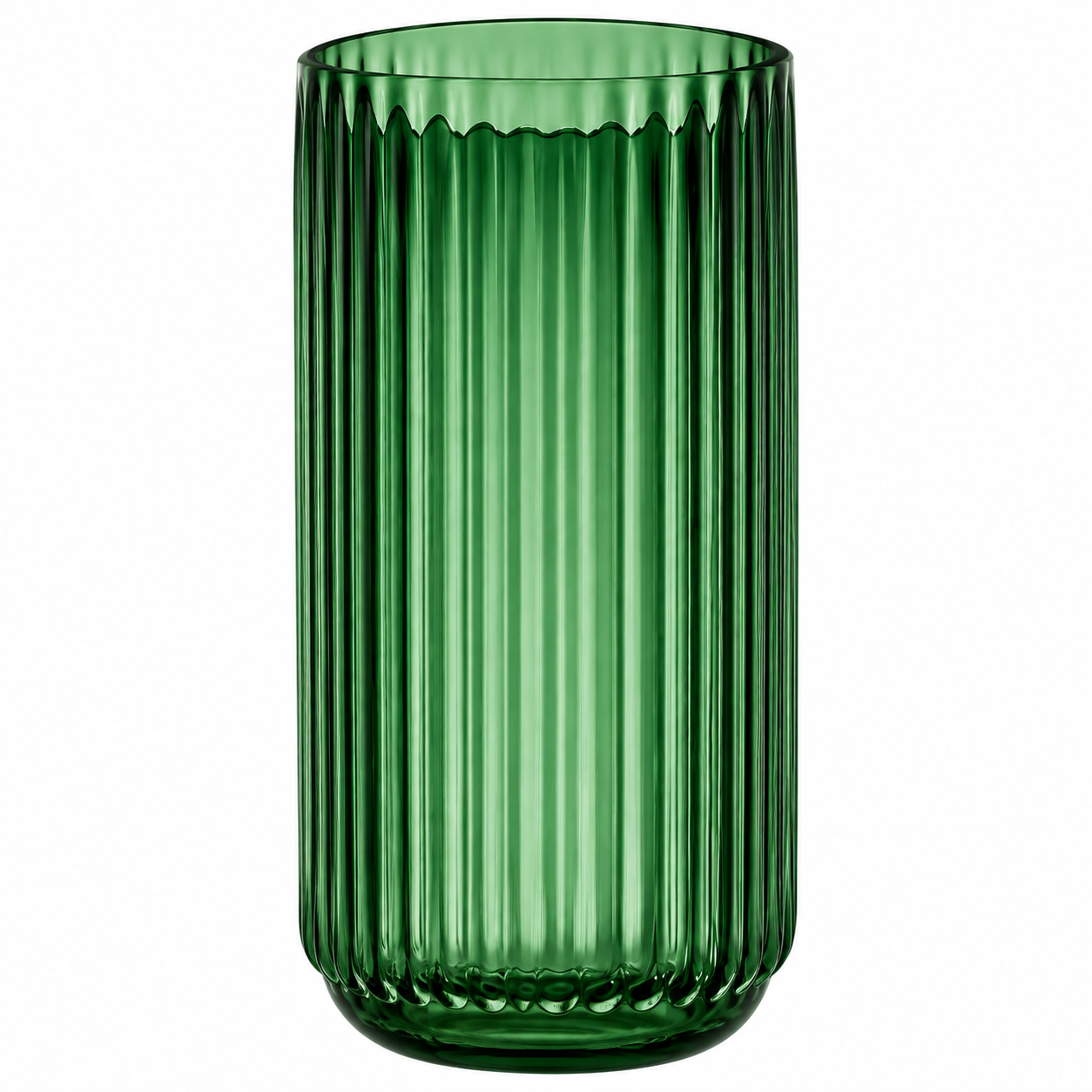 Florero Cilíndrico Dinyeo de Vidrio Acanalado para Decoración