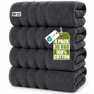 Juego de Toallas de Baño Utopia Towels XL de 30 × 60 Pulgadas, 4 Piezas