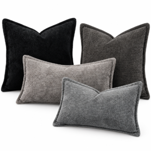 Fundas de CojÃn Decorativas Madizz de Terciopelo y Chenilla 30 × 50 cm, Set de 2