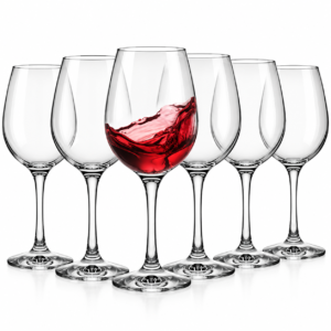 Juego de 6 Copas de Vino NADIR de Vidrio Transparente 384 ml