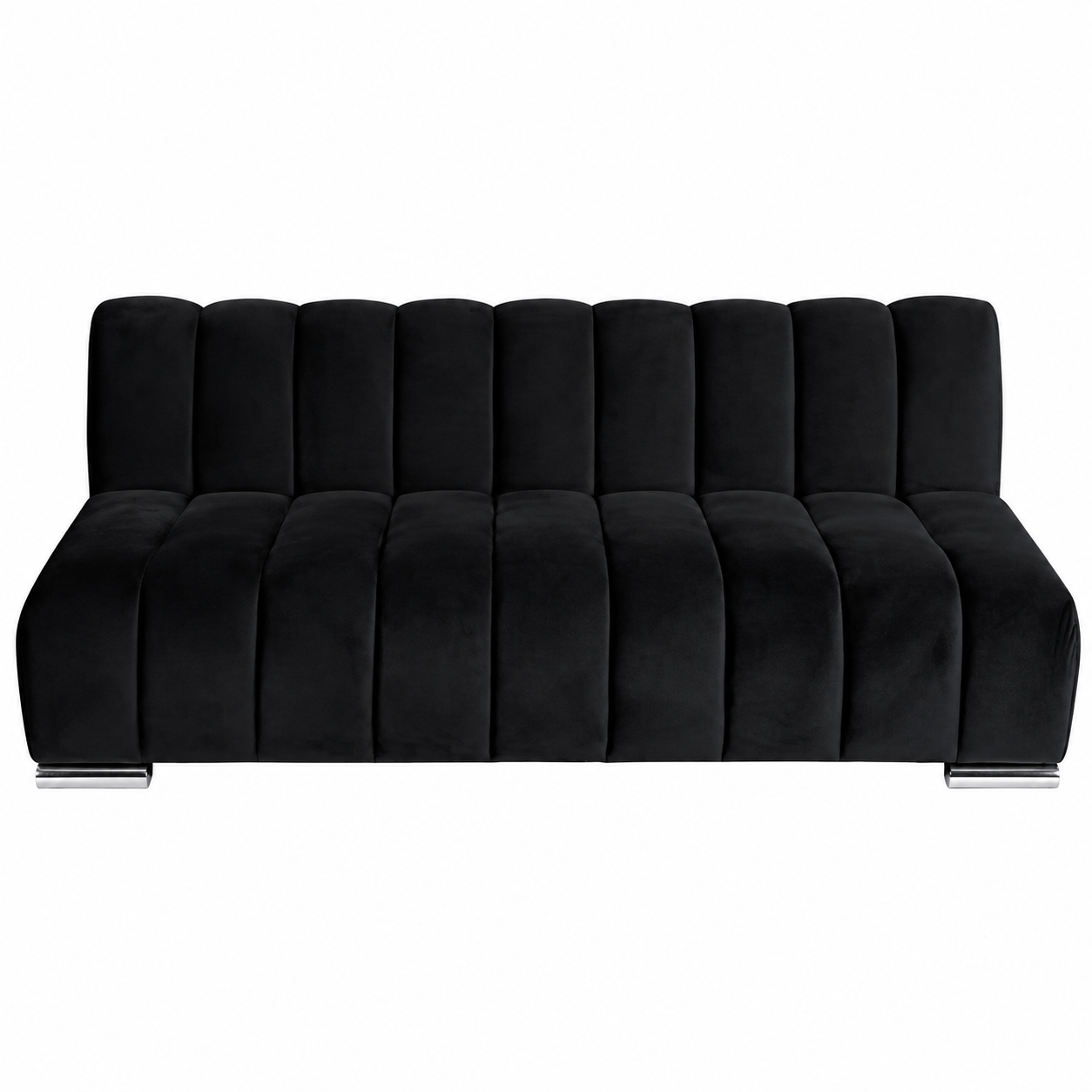 Sofá cama capitonado negro